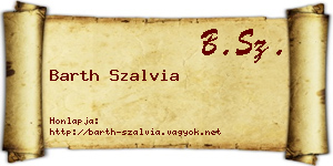 Barth Szalvia névjegykártya